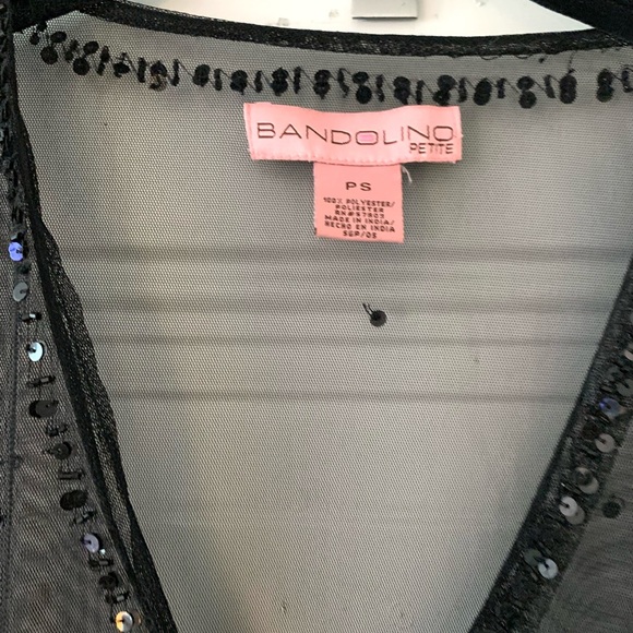 Bandolino Black Sheet lace & Sequin Button Front Jacket/Top small - Picture 2 of 4